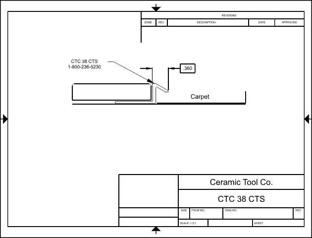 Sloped Carpet Trim Drawing